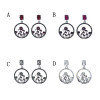 E-5943  Vintage Leaf Flower Crystal Rhinestone Drop Earrings for Women Bridal Wedding Party Jewelry Gift