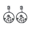 E-5943  Vintage Leaf Flower Crystal Rhinestone Drop Earrings for Women Bridal Wedding Party Jewelry Gift