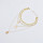 N-7430 Multilayer Pearl Crystal Pendant Choker Necklaces for Women Fashion Layered Thick Chain Necklace