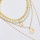 N-7430  Multilayer Pearl Crystal Pendant Choker Necklaces for Women Fashion Layered Thick Chain Necklace