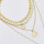 N-7430 Multilayer Pearl Crystal Pendant Choker Necklaces for Women Fashion Layered Thick Chain Necklace