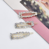 F-0815 3Pcs/Set Full Crystal Rhinestone Geometric Hairpins Hair Clips for Women Girl Holiday Party Hair Accessories
