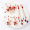 F-0818  Vintage Red Pearl Crystal Butterfly Star Hairpins Hair Combs Earring Sets for Bridal Wedding Hair Accessories