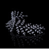 F-0819 Silver transparent rhinestone leaves bridal hair accessories party holiday wedding women accessories