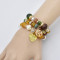 B-1089  3Pcs/Set Bohemian Acrylic Stone Heart Charms Statement Bracelets&Bangles for Women Party Jewelry Gift