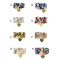 B-1089  3Pcs/Set Bohemian Acrylic Stone Heart Charms Statement Bracelets&Bangles for Women Party Jewelry Gift