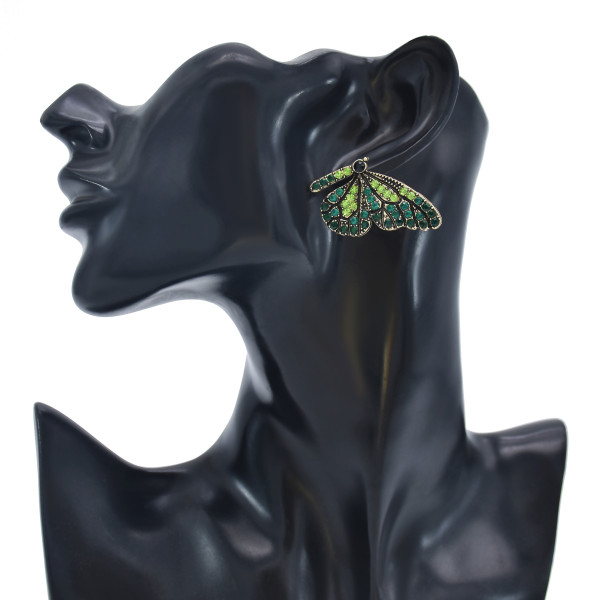 E-5955 Trendy Fashion Color Butterfly Rhinestone Earrings Party Gift Women Jewelry