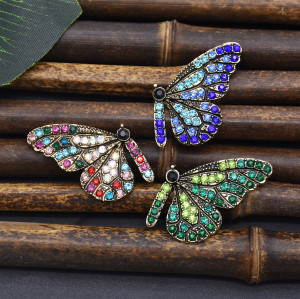 E-5955 Trendy Fashion Color Butterfly Rhinestone Earrings Party Gift Women Jewelry