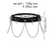 N-7436 Leather Body Harness Chain Belt Sexy black Body Chain women Straps Girls rave waist Jewelry Fashion Accessory