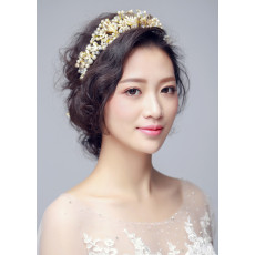 F-0825 Fashion Bridal European Crown Baroque Pearl Rhinestone Hair Accessories Bridal Dress Accessories Handmade Bridal Headwear