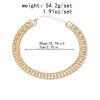 N-7438 Fashion Punk Style Double layer Alloy Choker Necklaces for Women Layered Thick Chain Necklace