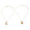 N-7439 Fashion Gold Layered Necklace for Women Rhinestone Dragon Rose Pendant  Choker Chain Necklaces