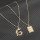 N-7439 Fashion Gold Layered Necklace for Women Rhinestone Dragon Rose Pendant  Choker Chain Necklaces