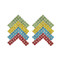 E-5962 Creative colorful crystal V shape drop Earrings for Women Girls stud Earrings Christmas Jewelry Gift