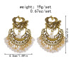 E-5964 Bohemian Retro Gold Beaded Tassel Dangle Earring for Women  Indian Gypsy Peacock  Drop  Earrings