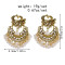E-5964 Bohemian Retro Gold Beaded Tassel Dangle Earring for Women  Indian Gypsy Peacock  Drop  Earrings