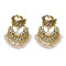 E-5964 Bohemian Retro Gold Beaded Tassel Dangle Earring for Women  Indian Gypsy Peacock  Drop  Earrings