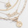 N-7445 Multi-layer Letter Pendant Choker Necklace for Women Gold Silver Snake Thick Chain Necklaces
