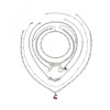 N-7444 Silver Layered Letter Necklace for Women Girls Thin Choker Chain Lovely Cherry Dice Fashion Pendant Necklaces