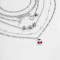 N-7444 Silver Layered Letter Necklace for Women Girls Thin Choker Chain Lovely Cherry Dice Fashion Pendant Necklaces