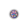 R-1536 Bohemian Vintage silver crystal Adjustable Finger Ring Women Gypsy Jewelry