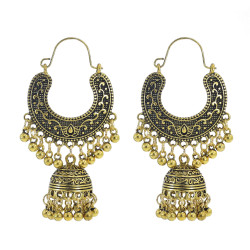 E-5973 Indian Jhumka Jhumki Drop Earrings for Women Bells Long Tassel Statement Earring Gypsy Tribal Jewelry Gift