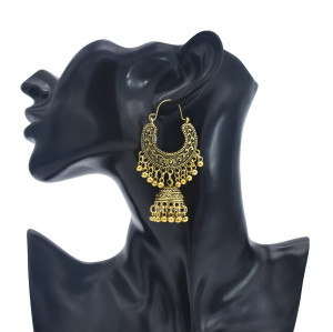 E-5973 Indian Jhumka Jhumki Drop Earrings for Women Bells Long Tassel Statement Earring Gypsy Tribal Jewelry Gift