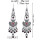 E-5974 Fashion Vintage Wedding Jewelry Drop Earrings Renaissance silver alloy heart Red Crystal tassel Earrings