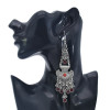 E-5974 Fashion Vintage Wedding Jewelry Drop Earrings Renaissance silver alloy heart Red Crystal tassel Earrings