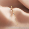 E-5959 Ear Wrap Earrings Crawler Hook Earrings Rhinestone Piercing Ear Cuff for Women Girls