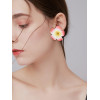 E-5979 Bohemian Fashion purple white red Big Flower stud Earring Festival Party Jewelry Gift