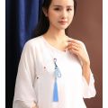 K-0015 Chinese style anti-wrinkle ice silk ear pendant car color four-color ancient style Chinese knot tassel pendant Hanfu Accessories