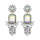 E-5984 Rhinestone Flower Dangle Earrings for Women Crystal Boho Drop Earrings for Bride Wedding