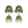 E-5985 Indian Gold Metal Jhumka Earrings for Women Carved Flower Pearl Tassel Statement Earring Party Jewelry