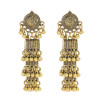 E-5994 Vintage Indian Jhumka Earrings for Women Silver Gold Metal Flower beaded Tassel Earring Wedding Party Jewelry