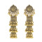 E-5994 Vintage Indian Jhumka Earrings for Women Silver Gold Metal Flower beaded Tassel Earring Wedding Party Jewelry