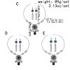 N-7451 Vintage silver color Rhinestone tassel necklace earring set female bohemian gypsy party jewelry set