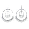 E-5998 Bohemian Big Geometric Vintage Silver Gold Metal Pearls Tassel Earrings for Women Indian Party Jewelry