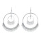 E-5998 Bohemian Big Geometric Vintage Silver Gold Metal Pearls Tassel Earrings for Women Indian Party Jewelry