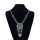 N-7452 Bohemian Vintage silver color Black green red Rhinestone tassel necklace hoop earring set female gypsy party Jewelry set