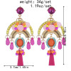 E-5999 Colorful Beads Bohemian Dangle Earrings for Women Crystal Boho Tassel Drop Earrings