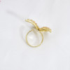 R-1538 Luxury Fashion crystal Rhinestone Gold Silver Butterfly Rings For women Girl Birthday Party Jewelry Gift