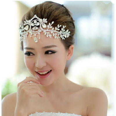 F-0835 Bridal Rhinestone  Headband Crystal Flower Boho Forehead Accessories Hair Jewelry
