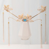 F-0836 Fashion Vintage Green Rhinestone Crystal Tassel Hairpins Hair Combs Sets for Bridal Chinese Style Wedding Hair Accessories