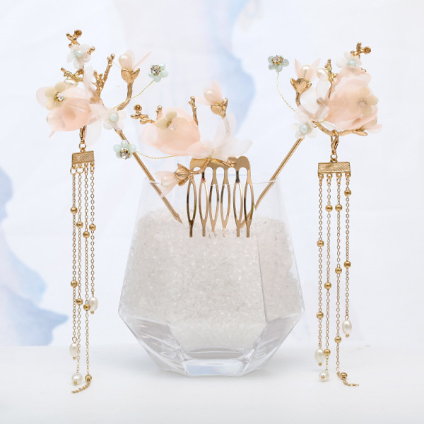 F-0837 Hot sale antique style headdress Hanfu headdress hair comb comb set ancient style hairpin Hanfu hair accessories