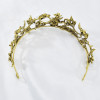 F-0840 Vintage Gold Metal Rhinestone Pearl Tiaras Crowns for Women Bridal Headpiece Wedding Hair Accessories