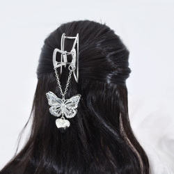 F-0841 Large Metal Hair Clips for Women Hair Catch Butterfly Pendant  Hairpins