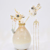 F-0842 Antique headdress Hanfu headdress hair comb Hair stick Earrings set Hanfu Jewelry hair accessories