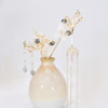 F-0842 Antique headdress Hanfu headdress hair comb Hair stick Earrings set Hanfu Jewelry hair accessories