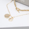 N-7460 Fashion Gold Layered Necklace for Women Rhinestone Dragon Heart Pendant  Choker Chain Necklaces